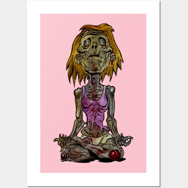 Every Day Zombies : Yoga Zombie Wall Art by rsacchetto